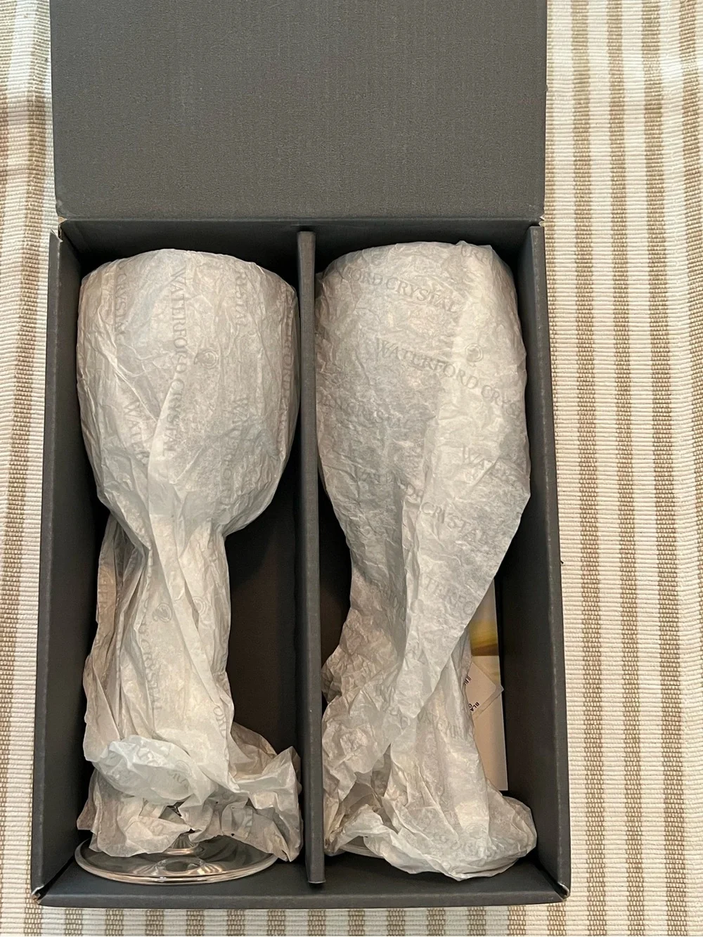 Retired Weatherford Crystal Blackrock Goblet Wine Glass Set